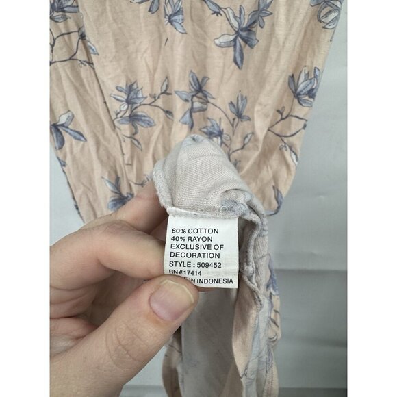 Miss Elaine Floral Mumu Sleep Night Gown Women Large Pink Loungewear Cabincore - Picture 4 of 7